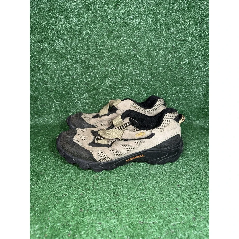 Merrell Mesa Vent Kids Size 6 Hiking Beige Trail Slip On Shoes Hook Loop Sneaker